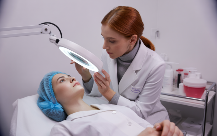 lampa kosmetyczna z lupą